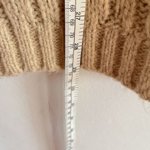 BCBGMAXAZRIA Womens Sweater Sz L Beige Cowl Neck Short Sleeve Wool Blend - Picture 6 of 7